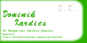 dominik kardics business card